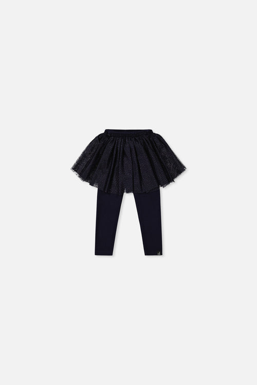 Baby-Leggings mit integriertem Tüllrock Dunkelblau
