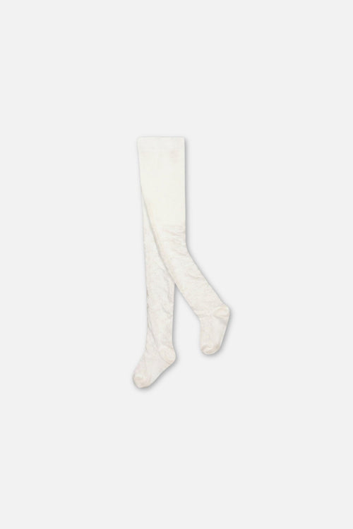 Collants en tricot texturé blanc cassé pour bébé