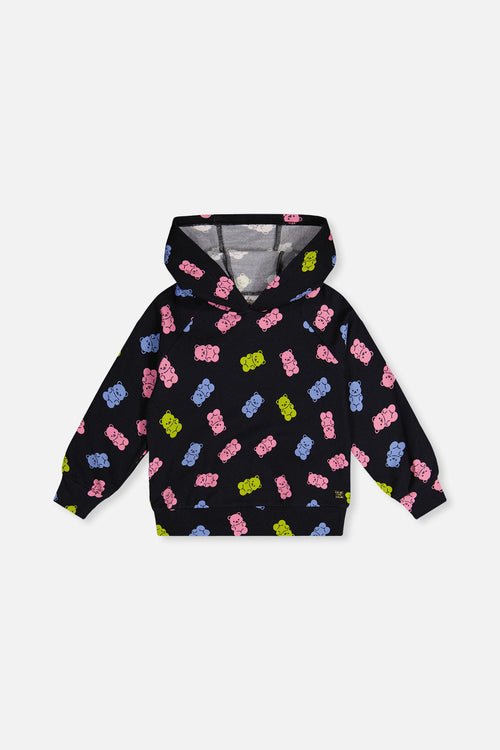 Printed Hoodie Black Printed Gummy Bears - J20Z30_2J033