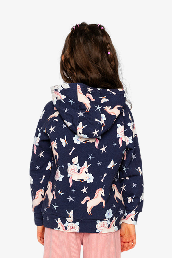 Printed Hoodie Purple Unicorn Print - J20Z30_2J083