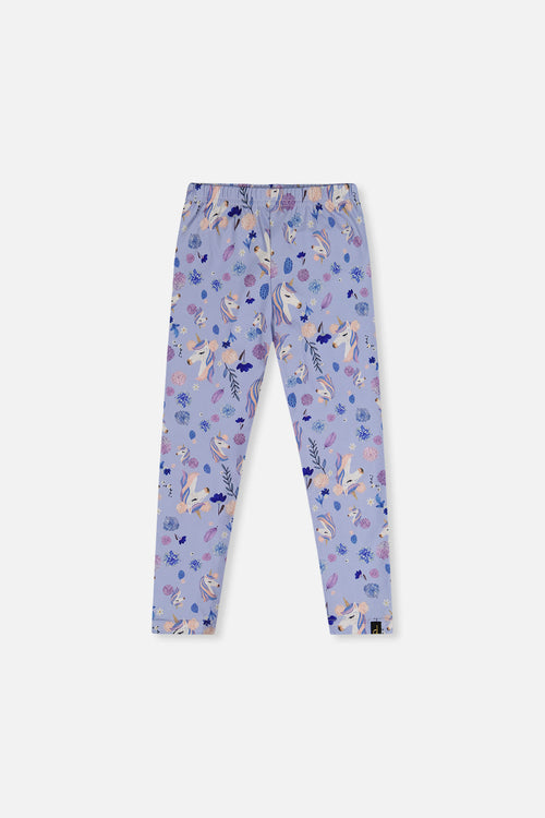 Printed Leggings Purple Unicorn Print - J20Z61_2J289