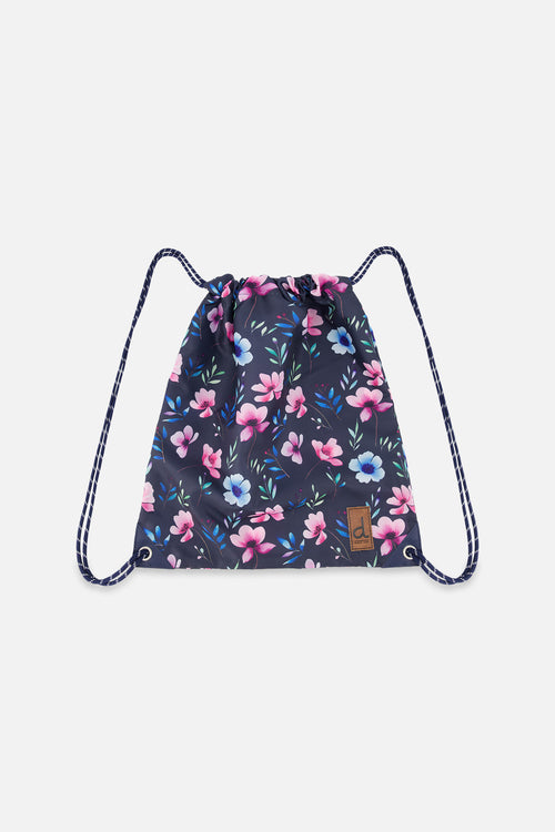 Drawstring Bag Blue Floral Print - J20ZSC_2J023