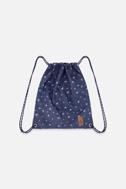 Drawstring Bag Navy With Star Print - J20ZSC_2J086