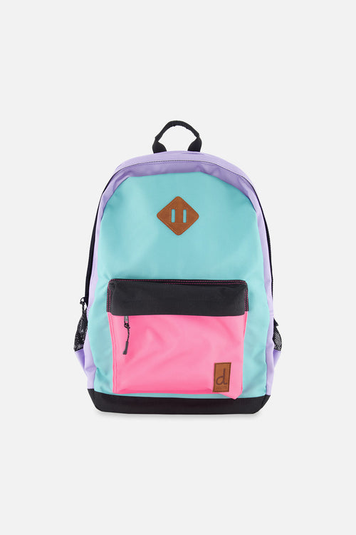 Kids Backpack Turquoise Blue, Pink And Mauve - J20ZSD3_02820