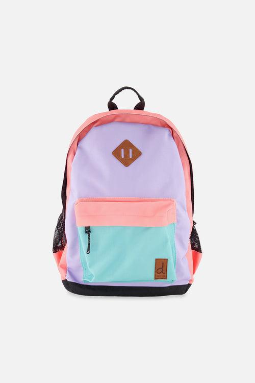 Kids Backpack Lavender, Turquoise And Orange - J20ZSD3_05640