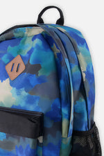 Kids Backpack Blue And Grey Camouflage - J20ZSD_2J055