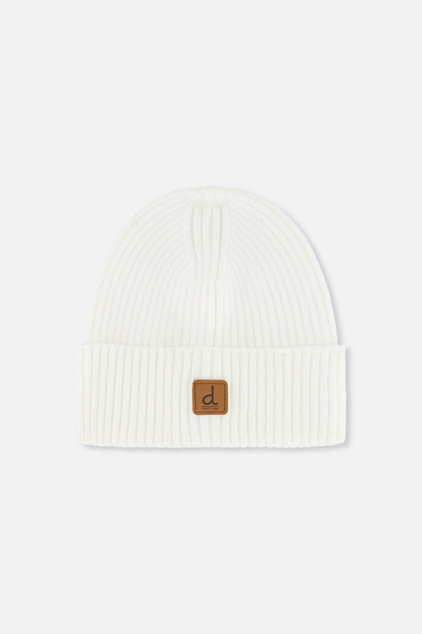 Ribbed Knit Hat Off-White - J20ZW01_01880