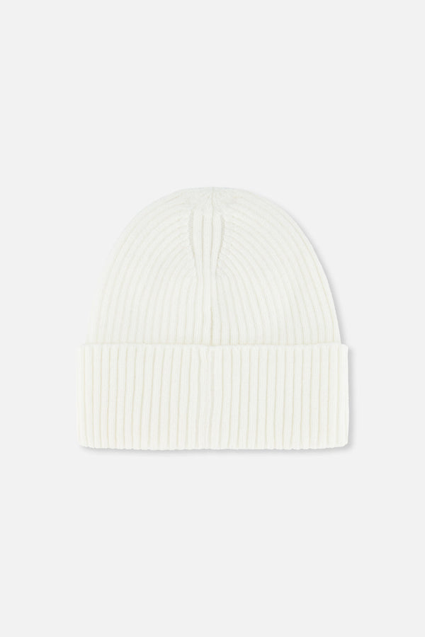 Ribbed Knit Hat Off-White - J20ZW01_01880
