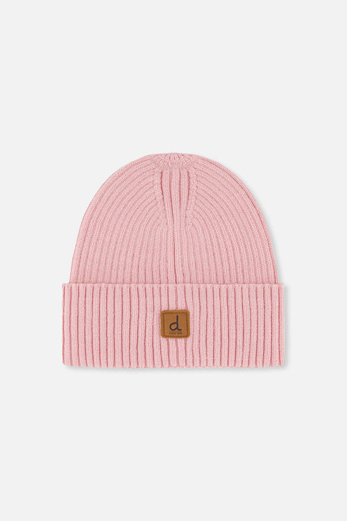 Ribbed Knit Hat Pale Dusty Pink - J20ZW01_06220