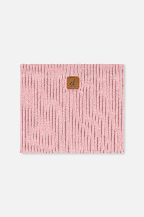 Baby Ribbed Knit Neckwarmer Pale Dusty Pink - J20ZW02B_06220