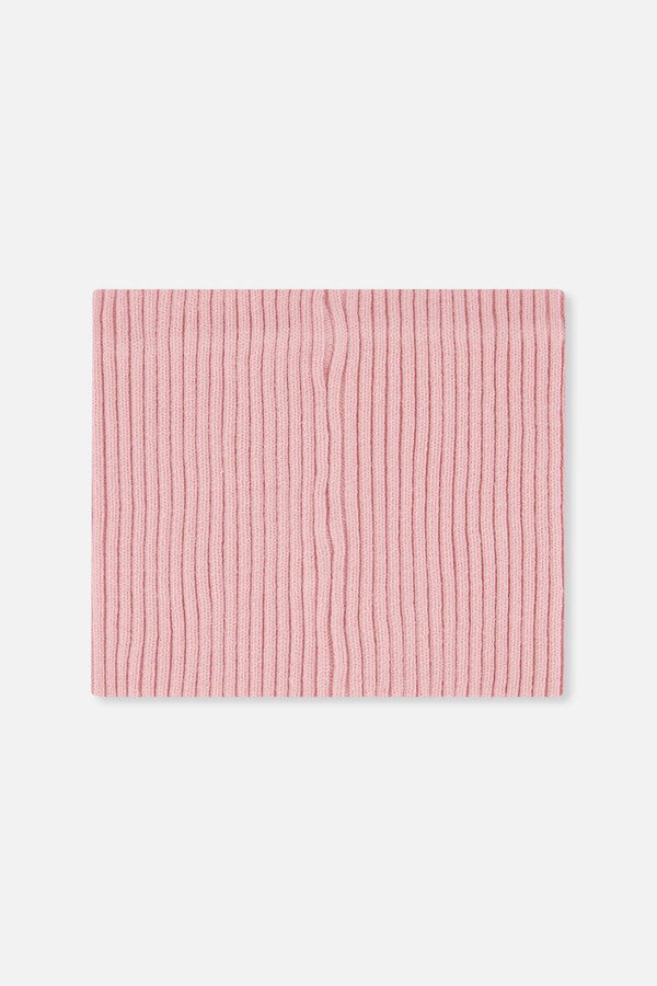 Baby Ribbed Knit Neckwarmer Pale Dusty Pink - J20ZW02B_06220