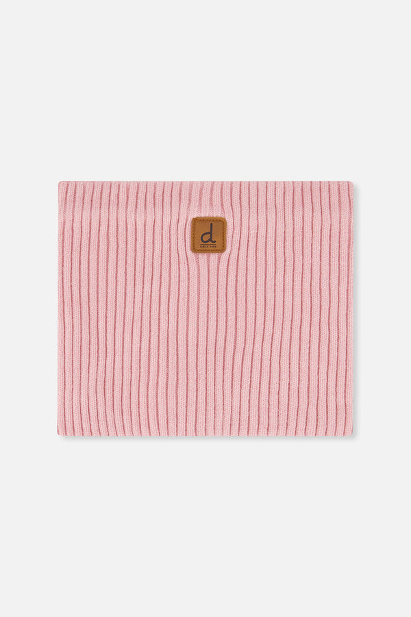 Ribbed Knit Neckwarmer Pale Dusty Pink - J20ZW02_06220
