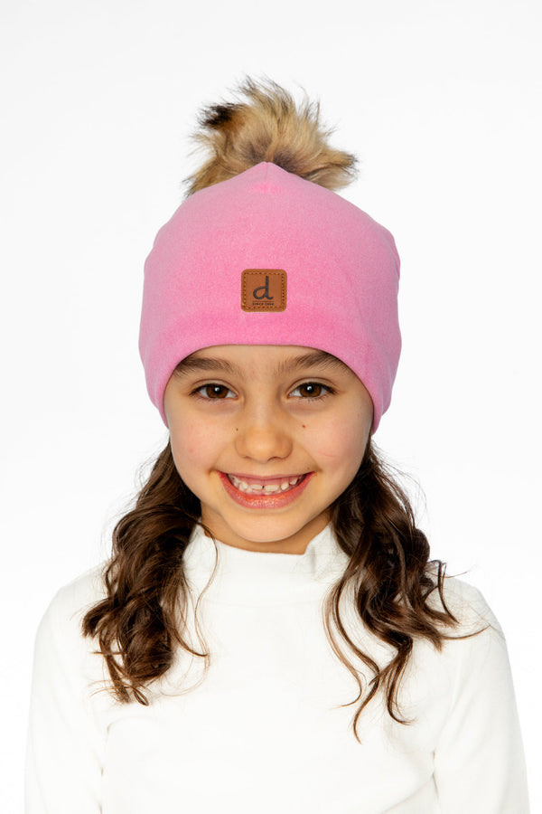 Jersey Hat With Pompom Pink - J20ZW03_06240