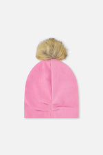 Jersey Hat With Pompom Pink - J20ZW03_06240