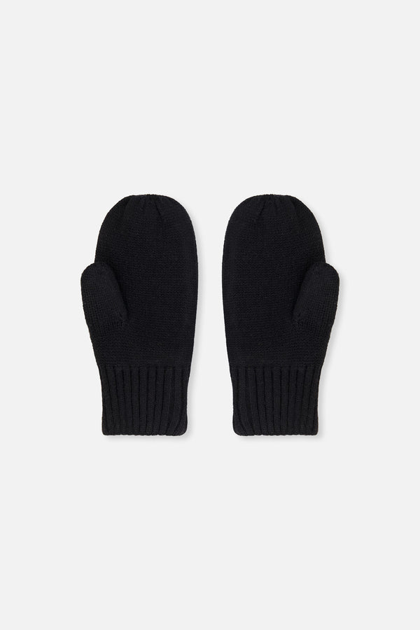 Knit Mittens Black - J20ZW07_09990