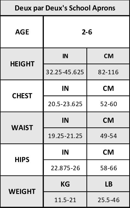 School Apron Smiley Face Boy School Supplies Deux par Deux