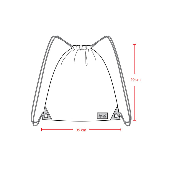 Drawstring Bag Black Printed Controller - J20ZSC_2J090
