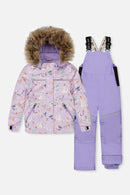 Two Piece Discover Snowsuit Purple Printed Cats