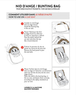 Bunting Bag Designed For Car Seat And Stroller Purple Gray - H10A401_591