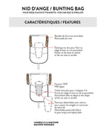 Bunting Bag Designed For Car Seat And Stroller Purple Gray - H10A401_591