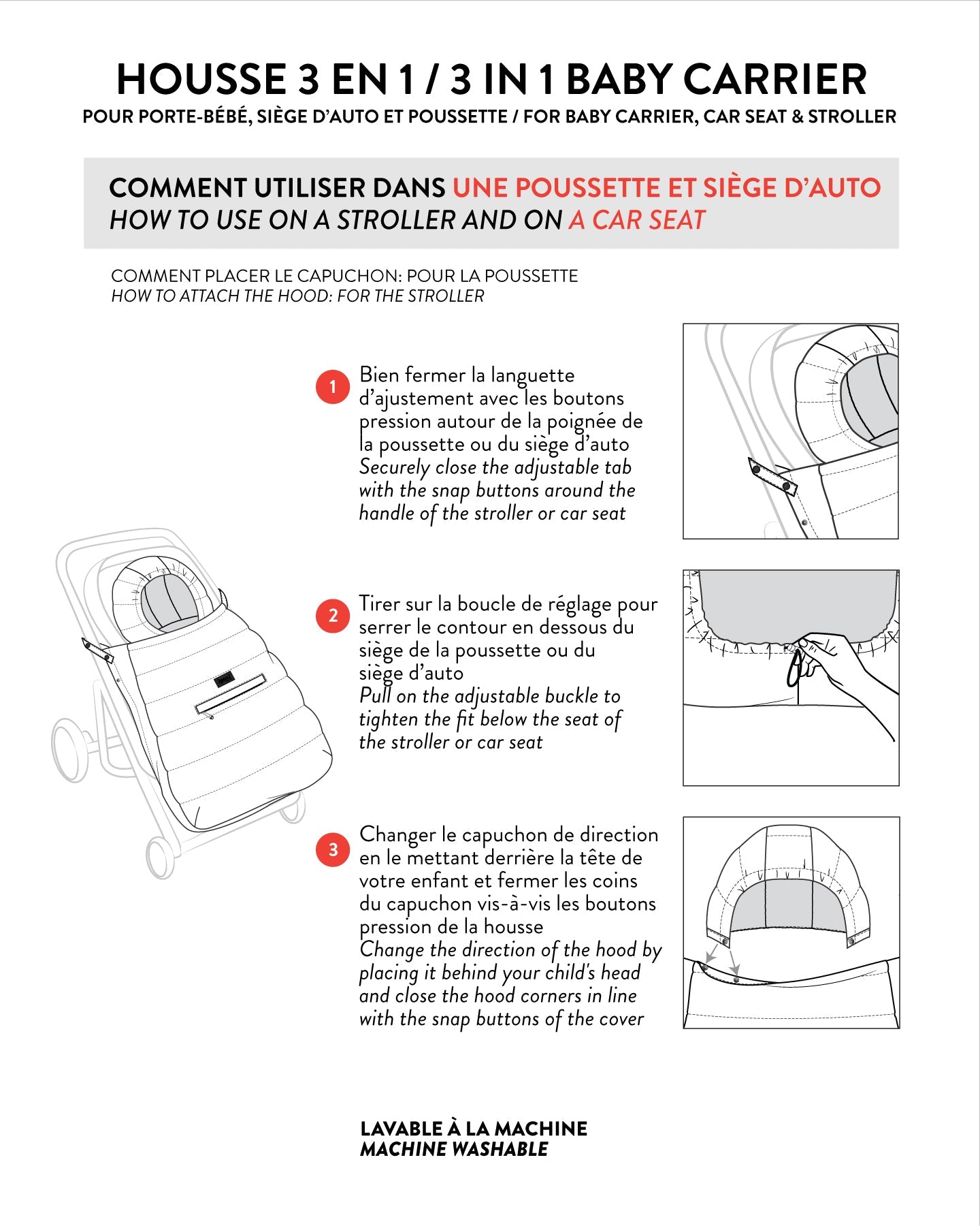 Multi-Function Baby Carrier For Car Seats And Strollers Off White - J10A403_01880