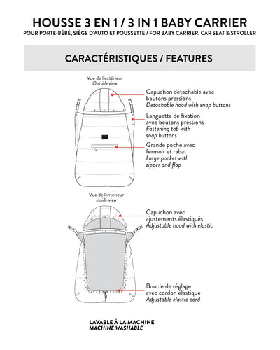 Multi-Function Baby Carrier For Car Seats And Strollers Black - J10A403_09990