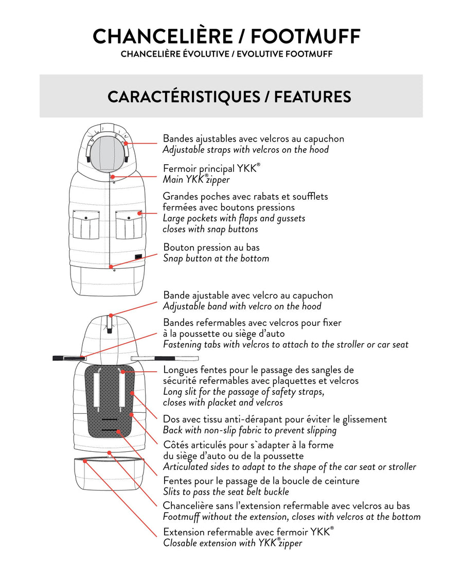 Evolutive Footmuff For Car Seats And Strollers Black - J10A405_09990