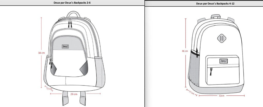 Kids Backpack Smiley Face Girl School Supplies Deux par Deux 