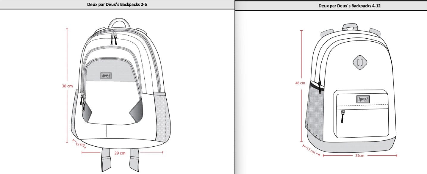 Kids Backpack Blue And Beige Gradient School Supplies Deux par Deux 