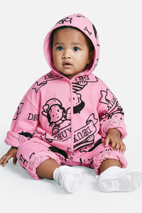 40Th Anniversary Printed Jersey One-Piece Soft Pink