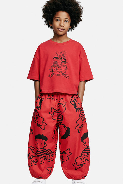 T-shirt graphique 40e anniversaire rouge coquelicot