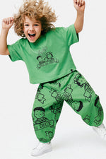 40Th Anniversary Printed Poplin Pant Green