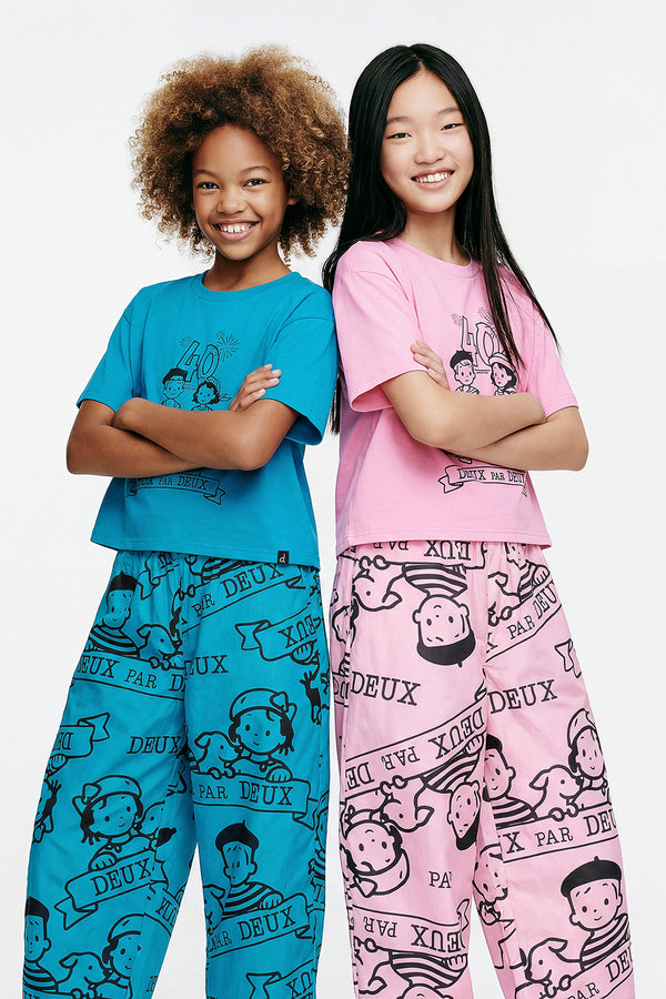 40Th Anniversary Printed Poplin Pant Soft Pink