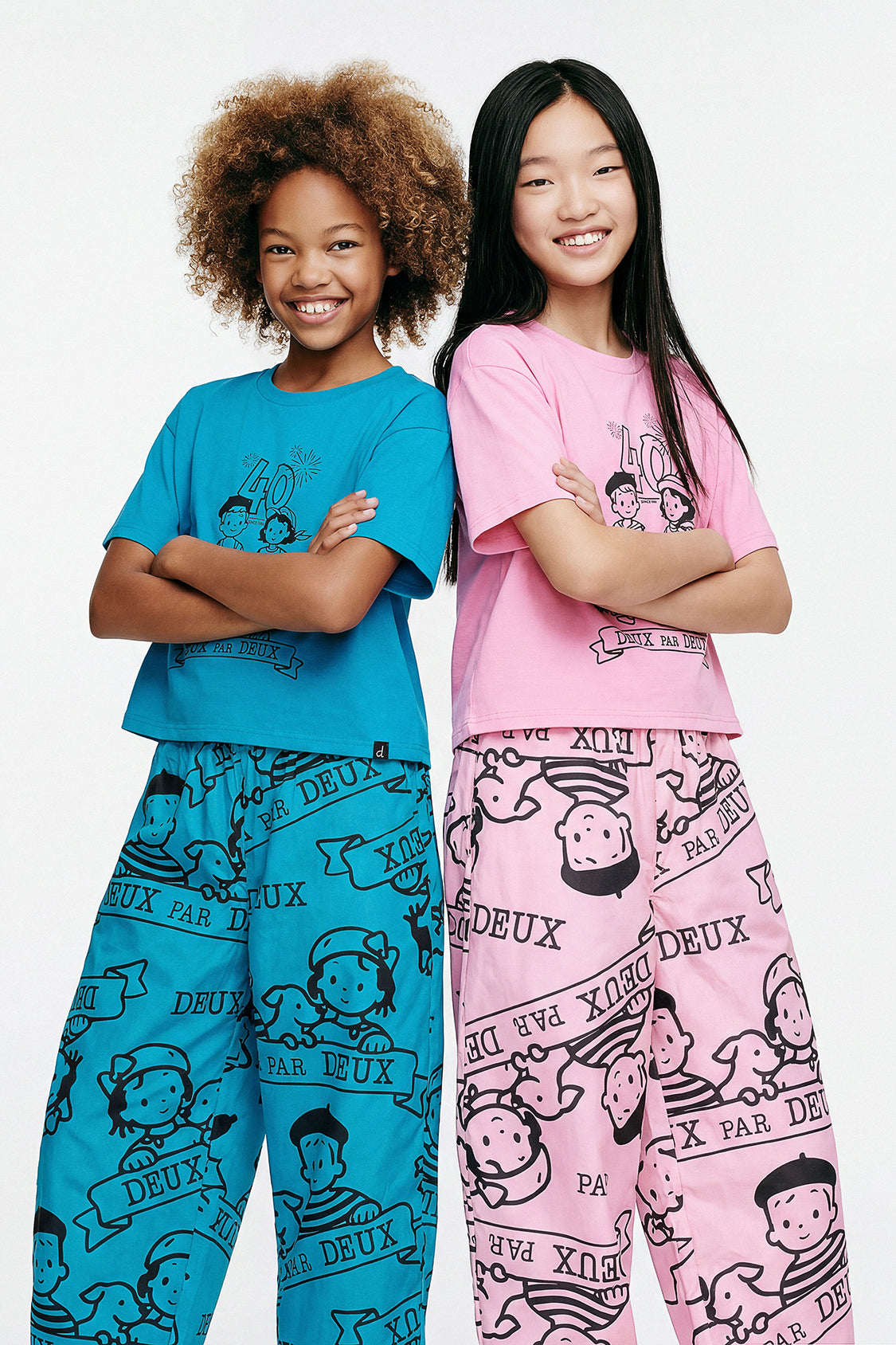 40Th Anniversary Printed Poplin Pant Sky Blue