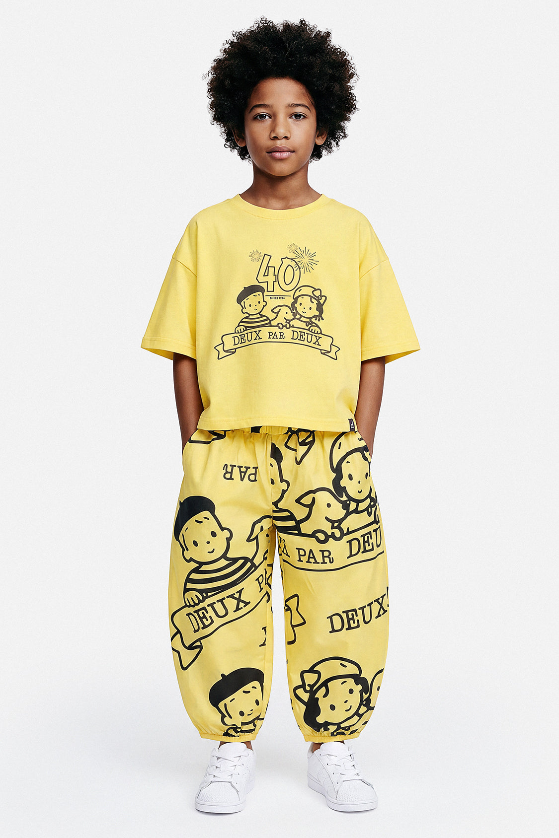 40. Jubiläums-Grafik-T-Shirt Honiggelb