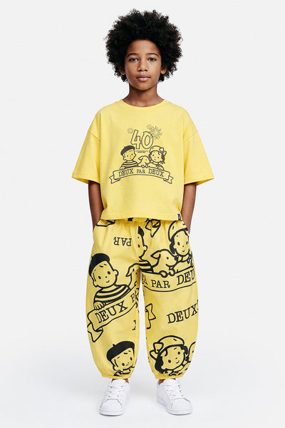 40. Jubiläums-Grafik-T-Shirt Honiggelb