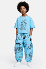40Th Anniversary Printed Poplin Pant Sky Blue