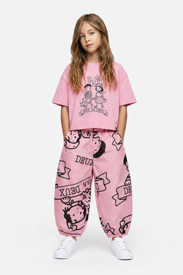 T-shirt graphique 40e anniversaire rose tendre