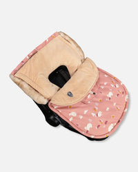 Bunting Bag Ancient Rose With Bear Print Snowsuits Deux par Deux 