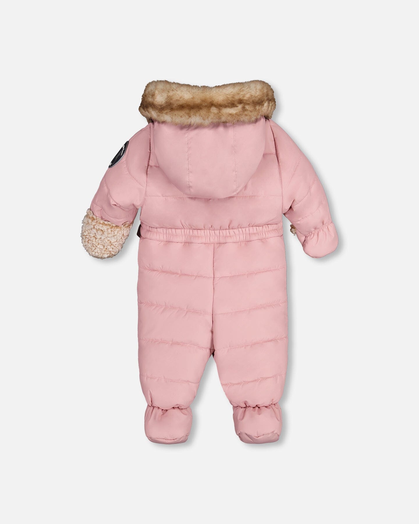 One Piece Baby Car Seat Snowsuit Pink Snowsuits Deux par Deux 