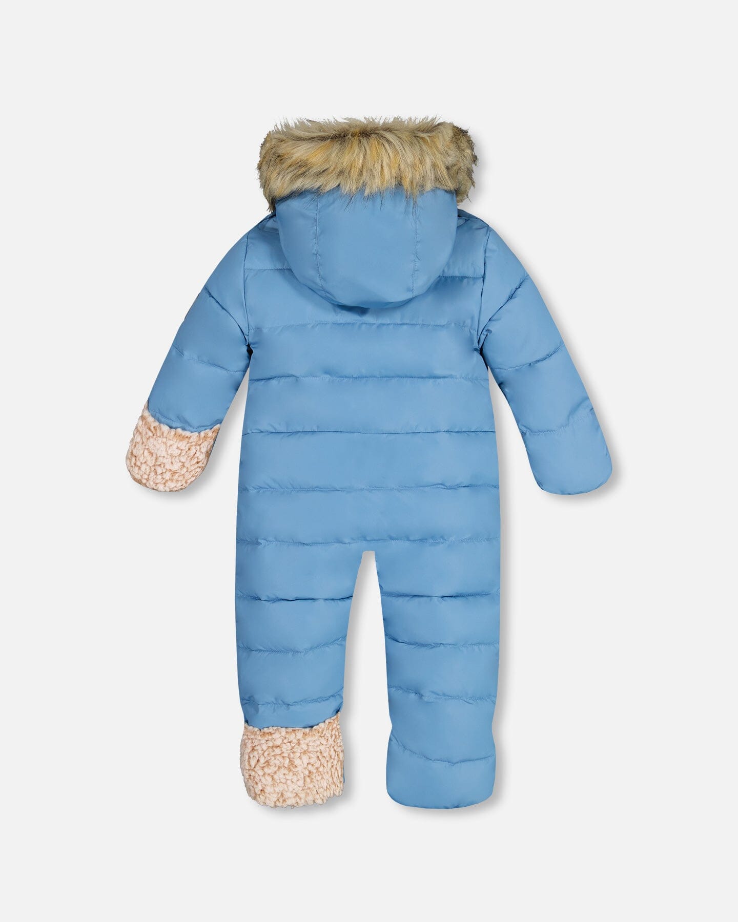 One Piece Baby Car Seat Snowsuit Sky Blue Snowsuits Deux par Deux 