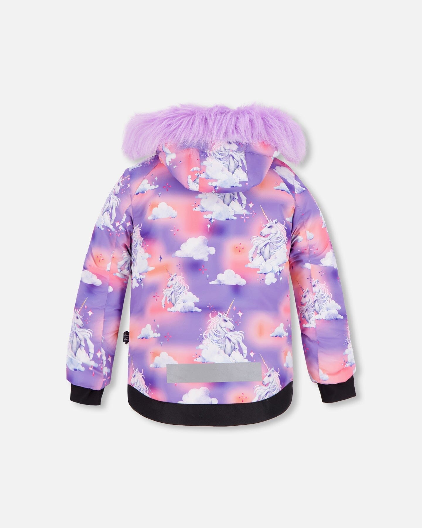 Two Piece Snowsuit Nightshadow Blue With Unicorns In The Cloud Print - F10D802_976