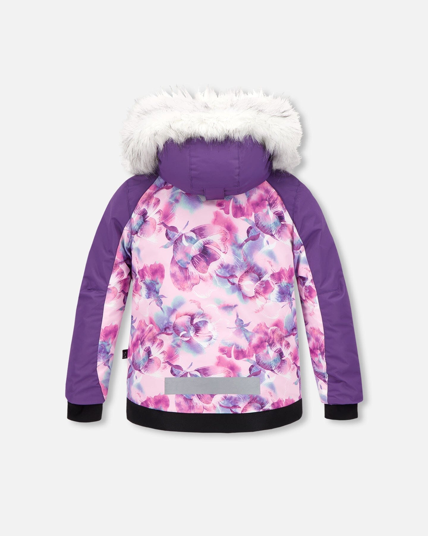 Two Piece Snowsuit Purple With Watercolor Floral Print - F10E802_574