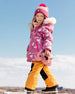 Two Piece Snowsuit Golden Oak With Cat Print Snowsuits Deux par Deux 