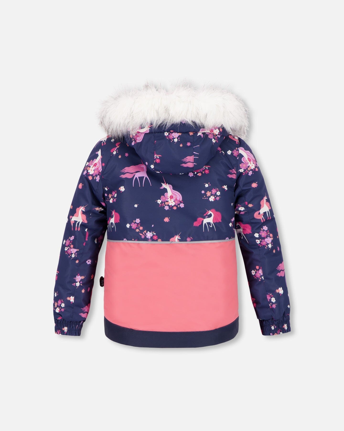 Two Piece Snowsuit Navy With Unicorns In The Wind Print - F10K805_499