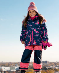 Two Piece Snowsuit Rose With Unicorns In The Wind Print - F10K805_670