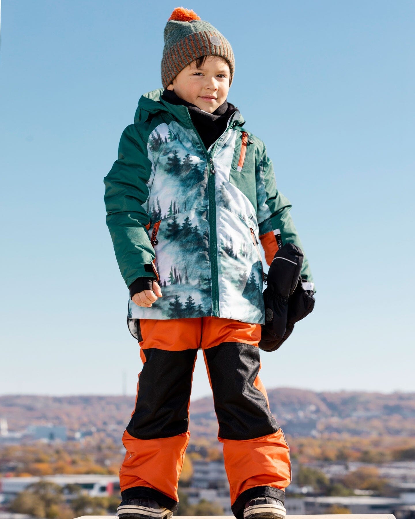 Two Piece Snowsuit Rooibos Tea With Forest Print - F10M806_854