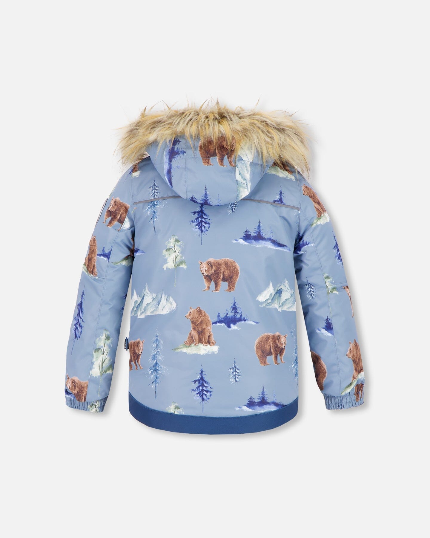 Two Piece Snowsuit Teal Blue With Bear Print - F10Q808_868
