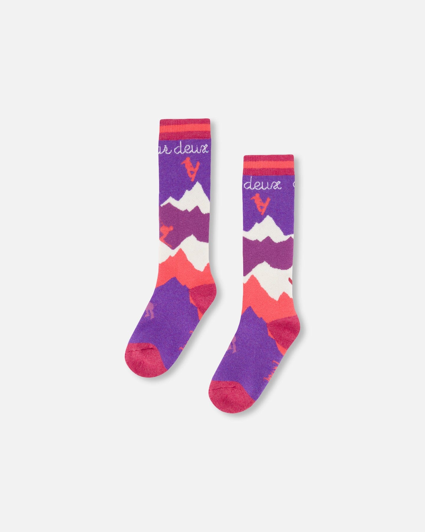 Ski Socks In Lavender With Graphic Winter Accessories Deux par Deux 