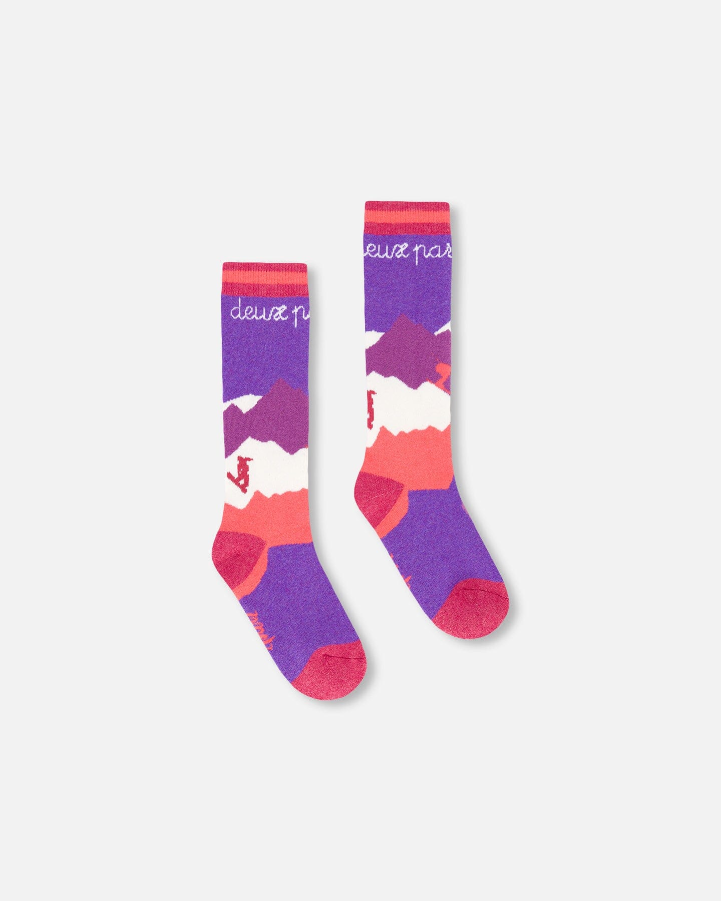 Ski Socks In Lavender With Graphic - F10XS_530